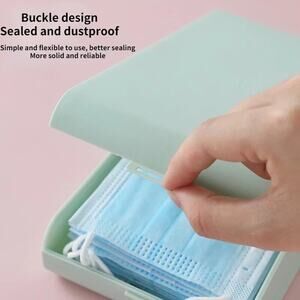 20 Capacity Face Cover Storage Box Portable Dust Proof Travel Car Case NEW, READ